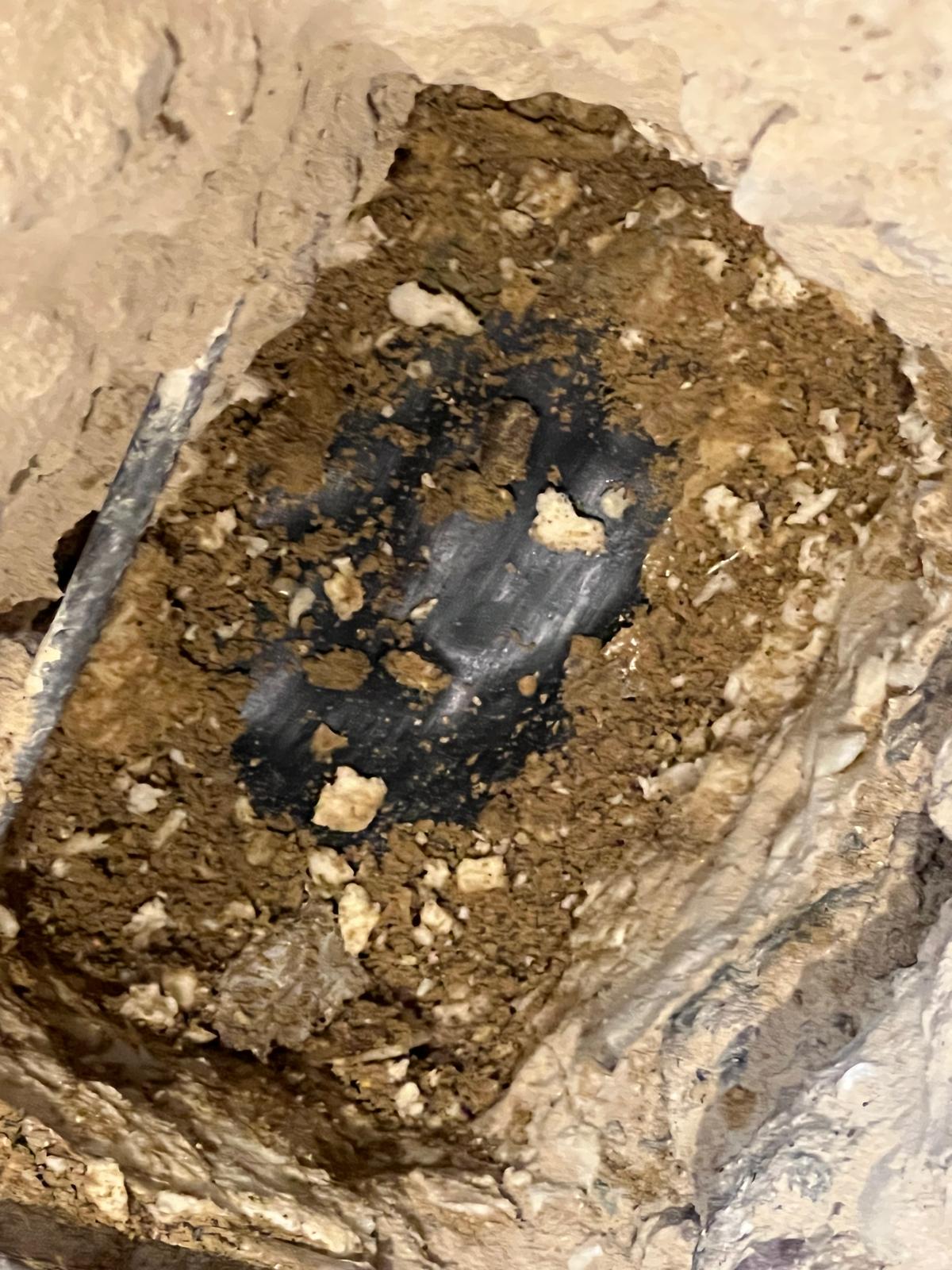 Test hole drilled after the first flood