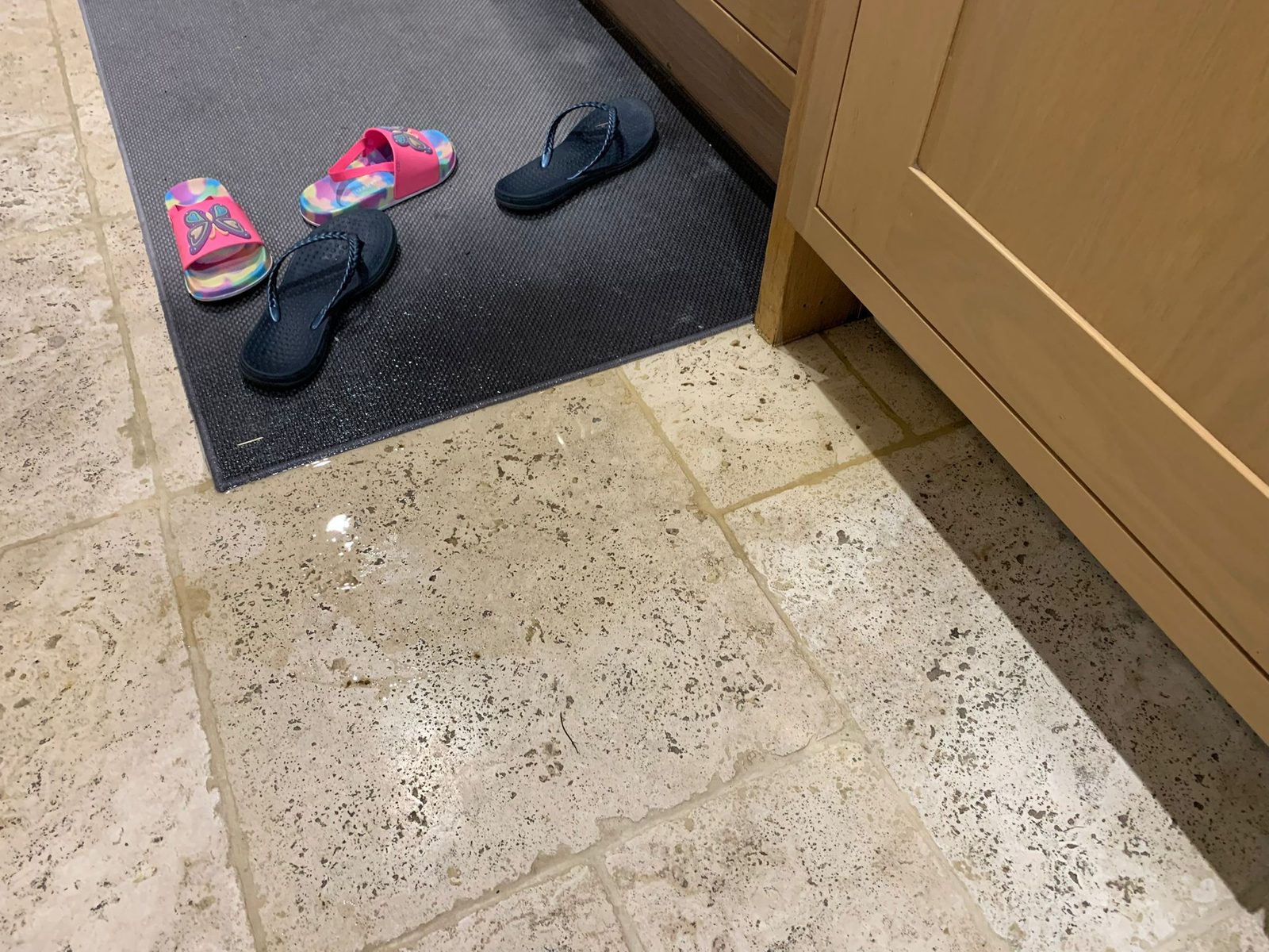 The only visible water internally after the first flood
